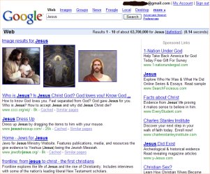 Google.com search for Jesus