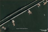 Goggle Earth picture of Cooper River Bridge