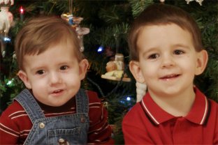 Caden and Riley December 2005