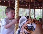 Caden on the carousel