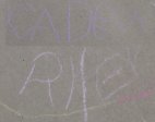 Riley's chalk writing