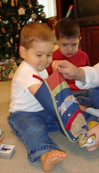 Josiah and Caden - Christmas 2008