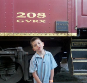 Caden by the Grapevine Vintage Train in Fort Worth