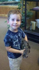 JJ Holding an alligator