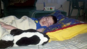 Caden on Family Room Floor