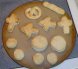 4 year old biscuits on a baking stone