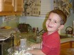 Riley having fun making biscuits
