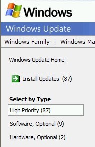 Windows Update Screen Capture